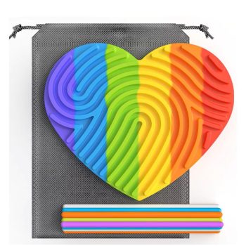   Jucărie senzorială (silicon) Inima curcubeu (SENSORY-HEART)